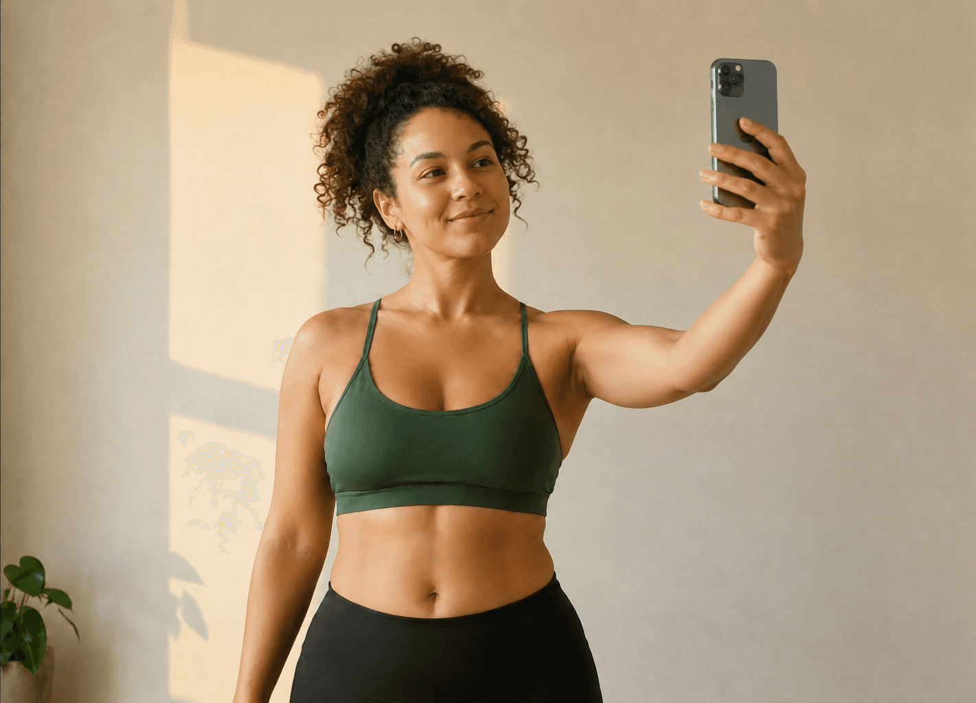 A Sprout Health weight loss member taking a progress photo