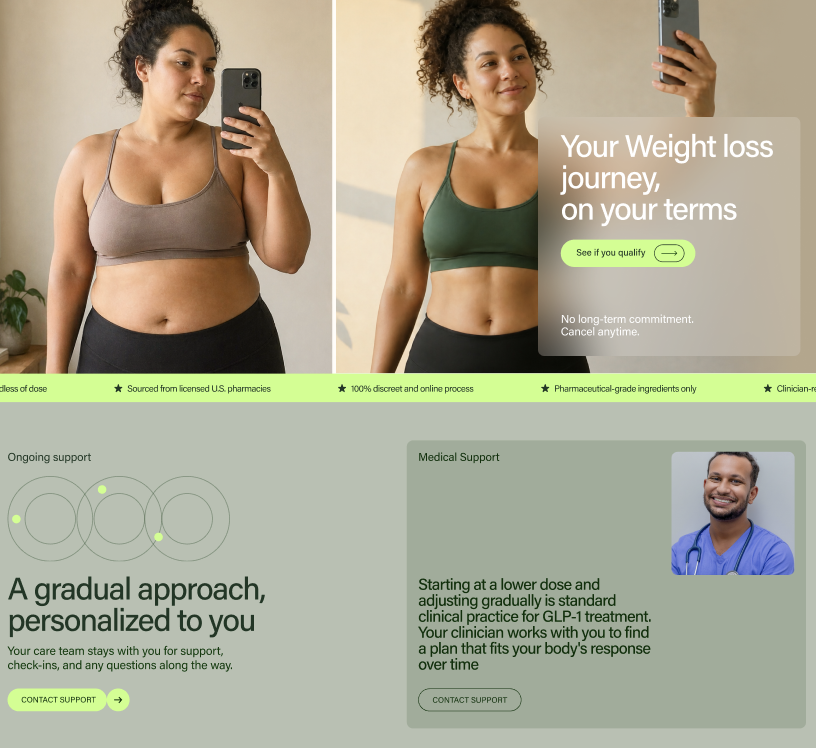 Sprout Health member before and after clinician-guided weight loss care